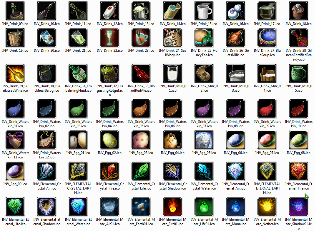 Warcraft icons