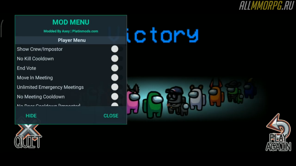 Among Us Mod Menu V2 New Version By Axey 1 10 screenshot