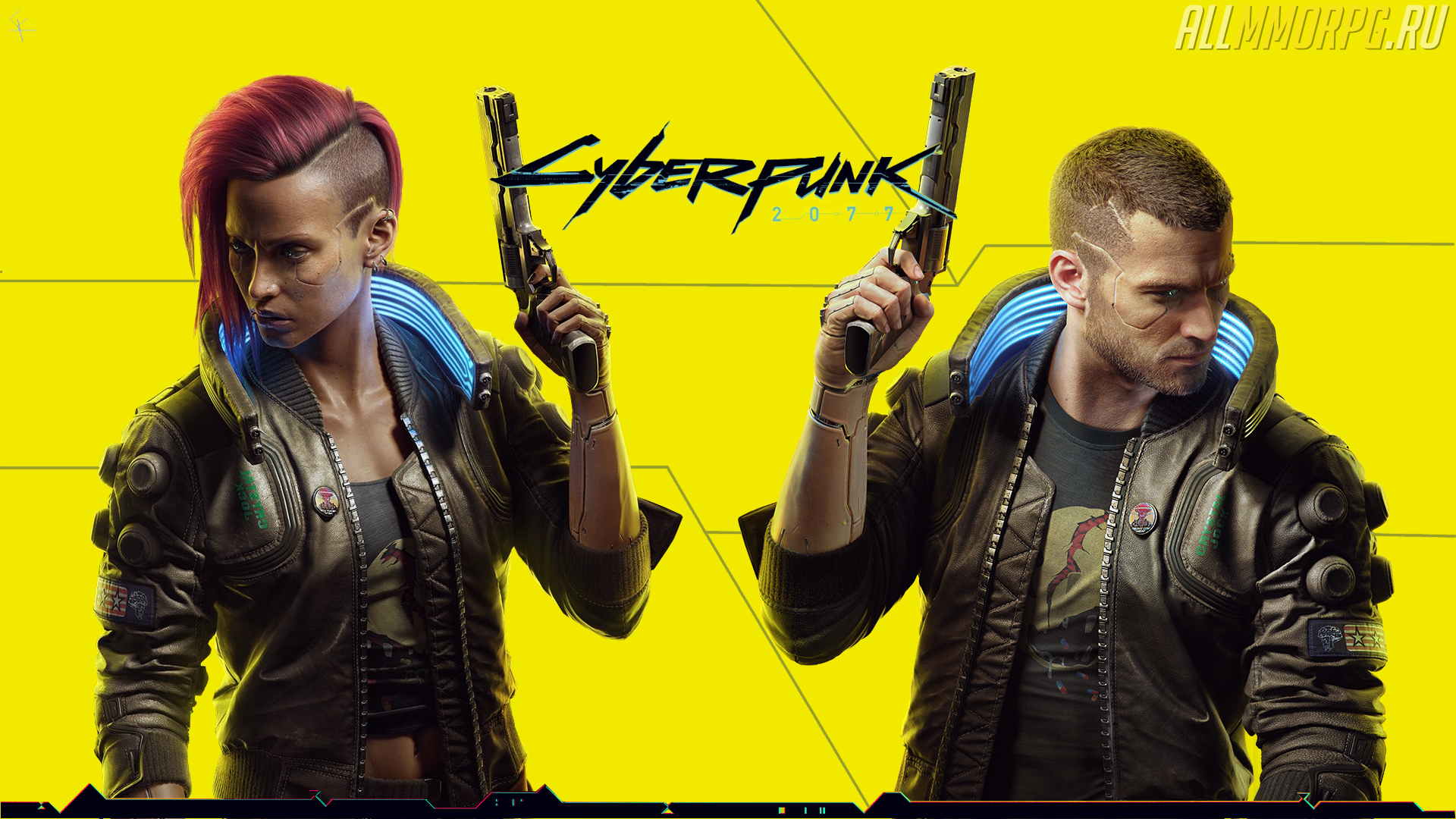 Cyberpunk-2077-video-game-characters-yellow-background-1859719